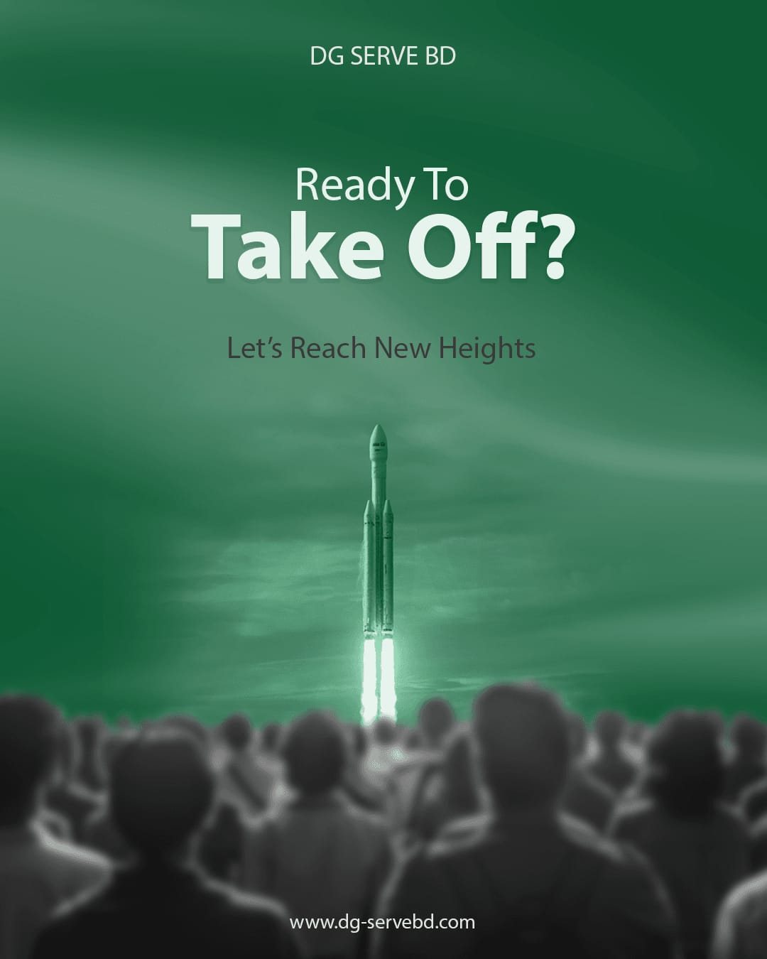 Ready to take off, launch creative