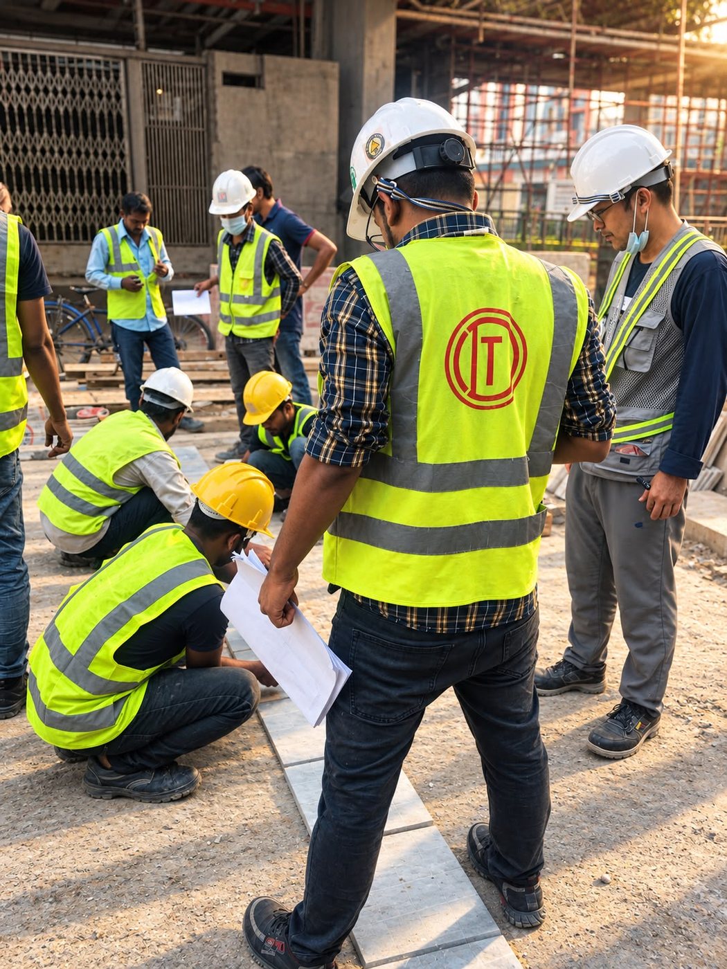Site visit, pavement works